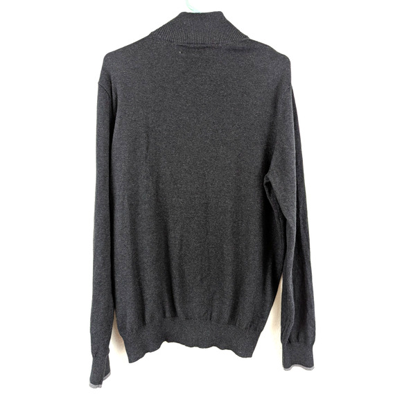 New Hawker Rye sz XXL Knit Mock Neck Hoodie Sweater gray cotton cashmere 4391 - Picture 4 of 6